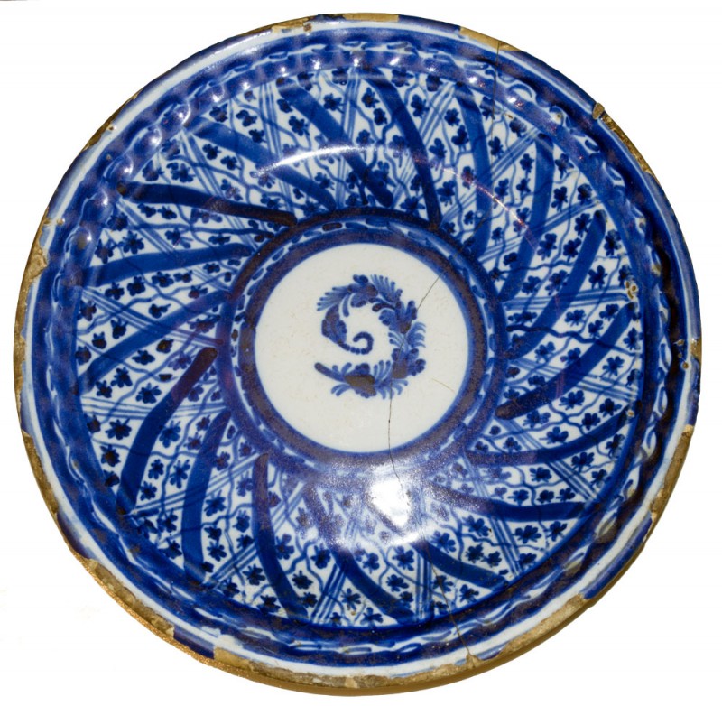 Antique Blue and White Plate