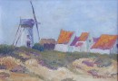 Constant de Keyser – Belgian Dune Landscape with Windmill (Sold)