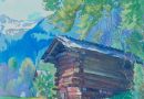 Joseph Keiser – Alpine Landscape with Chalets under a Blue Sky (Sold)