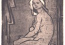 Heinrich Mueller – Engraving – Seated Nude