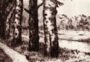 Friedrich Johannes Grunder – Birch Trees Along a Forest Path (Sold)