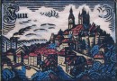 Werner Engel – View of Thun – Small Woodcut Engraving (Sold)