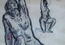 Village Antiques – Charles L’Eplattenier – Two Nudes – Charcoal Drawing