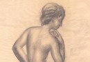 Huguenin-Dumittan – Seated Nude – Art Deco Drawing