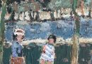 Yves Wacheux – Children Playing in a Park (Sold)
