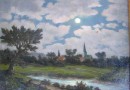 Moonlight Landscape Signed Bollig