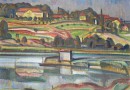 Hanns Walter Scheller – Post-Impressionist Landscape by a River