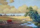 Hans Schwarzenberger – Landscape with Covered Wagon (Sold)