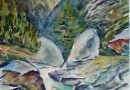 Original Swiss Watercolor – Alpine Stream