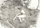 Eugen Georg Zeller – Girl in a Meadow – Lithograph
