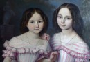 Exquisite Biedermeier Portrait of Two Sisters