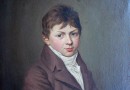 Biedermeier Portrait – Young Gentleman holding a Paintbrush