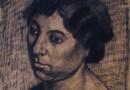 Henry Meylan – Portrait of a Woman – Original Charcoal Drawing