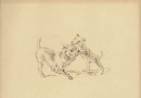 Two Dogs Playing – Count Pierre de Salis-Soglio – 1853 (Sold)