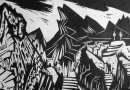 Hermann Scherer – Expressionist Alpine Landscape – Woodcut (SOLD)