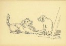 Drawing of Two Dogs by Pierre de Salis-Soglio – 1859 (Sold)