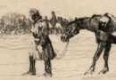 Oswald Roux – Original WWI Etching – The Sick Horse