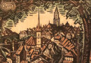 View of Bern – Expressionist Woodblock by Werner Engel