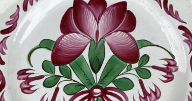 Antique Floral Plate from Alsace