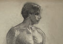 Gustav Herrmann – Standing Male Nude in Profile 1906