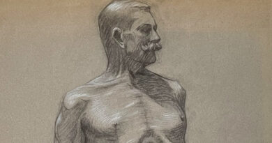 Gustav Herrmann – Male Nude with Hungarian Moustache