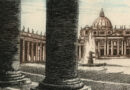 Original Etching of St. Peter’s Square in Rome by Kalle Artuir Havas