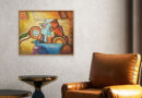 Bruno Lang – Colorful Abstract Surrealist Oil on Canvas