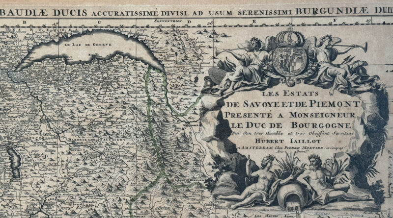 Detail of Cartouche and top of map