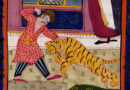 Indo-Persian Style Painting – Man Battles Tiger
