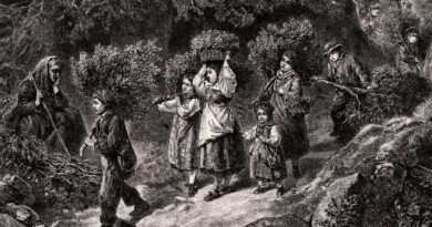 La Fete-Dieu – Antique Engraving of a Traditional Procession in the Valais