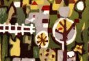 “SELO” Charming Mid-Century Modern Village Woodcut or Linocut