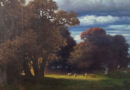 Jakob Lorenz Ruedishueli – Swiss Autumn Meadow 19th Century