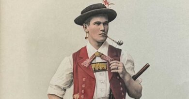 Cowherd Senn in the Traditional Costume of Appenzell Switzerland