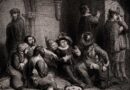 The Prison Group – Antique Engraving after Firmin Bouvy, 1857